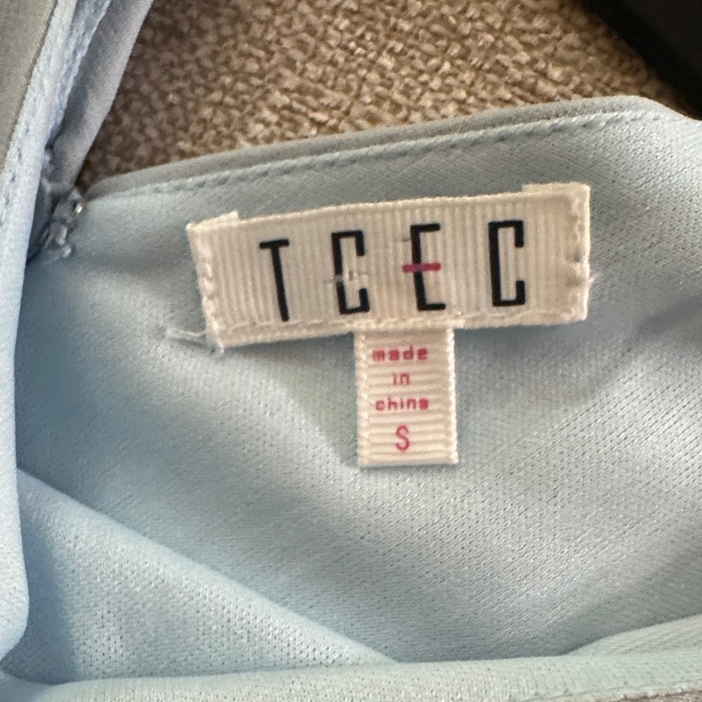 TCEC Light Blue Ruffle-Sleeve Mini Dress - Picture 2 of 3
